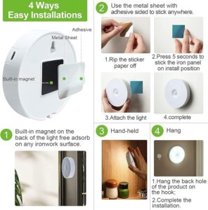 one94store motion sensor light for home with usb charging self adhesive led nightlight